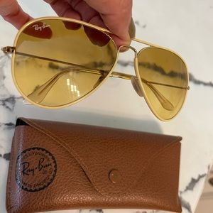 Vintage yellow Ray Bans